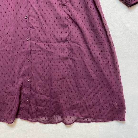 NWT Torrid Dress Womens 2X Purple Clip Dot Kimono Maxi Georgette $99 - Picture 5 of 13